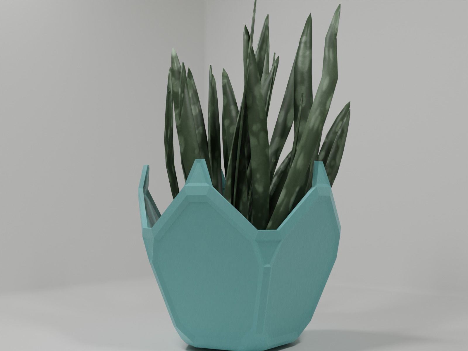 pot planter 100 mm  3D print model_15