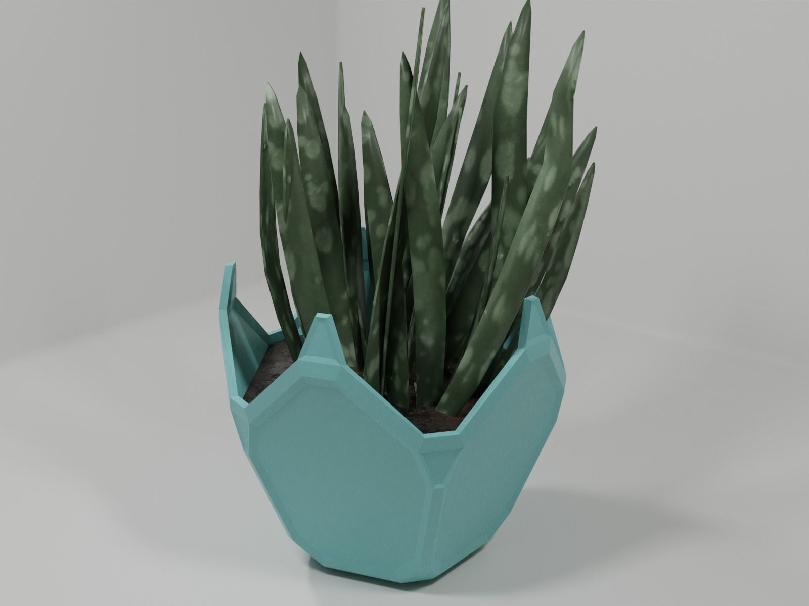 pot planter 100 mm  3D print model_14