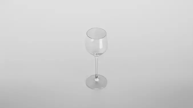 Lambrusco wine glass Low-poly 3D model