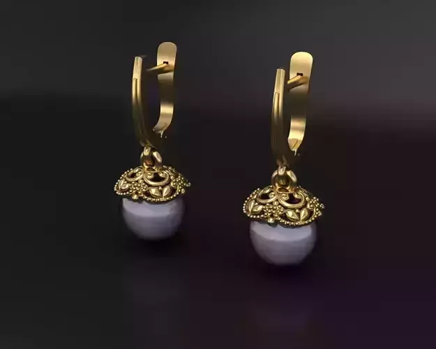 Earrings with pearls