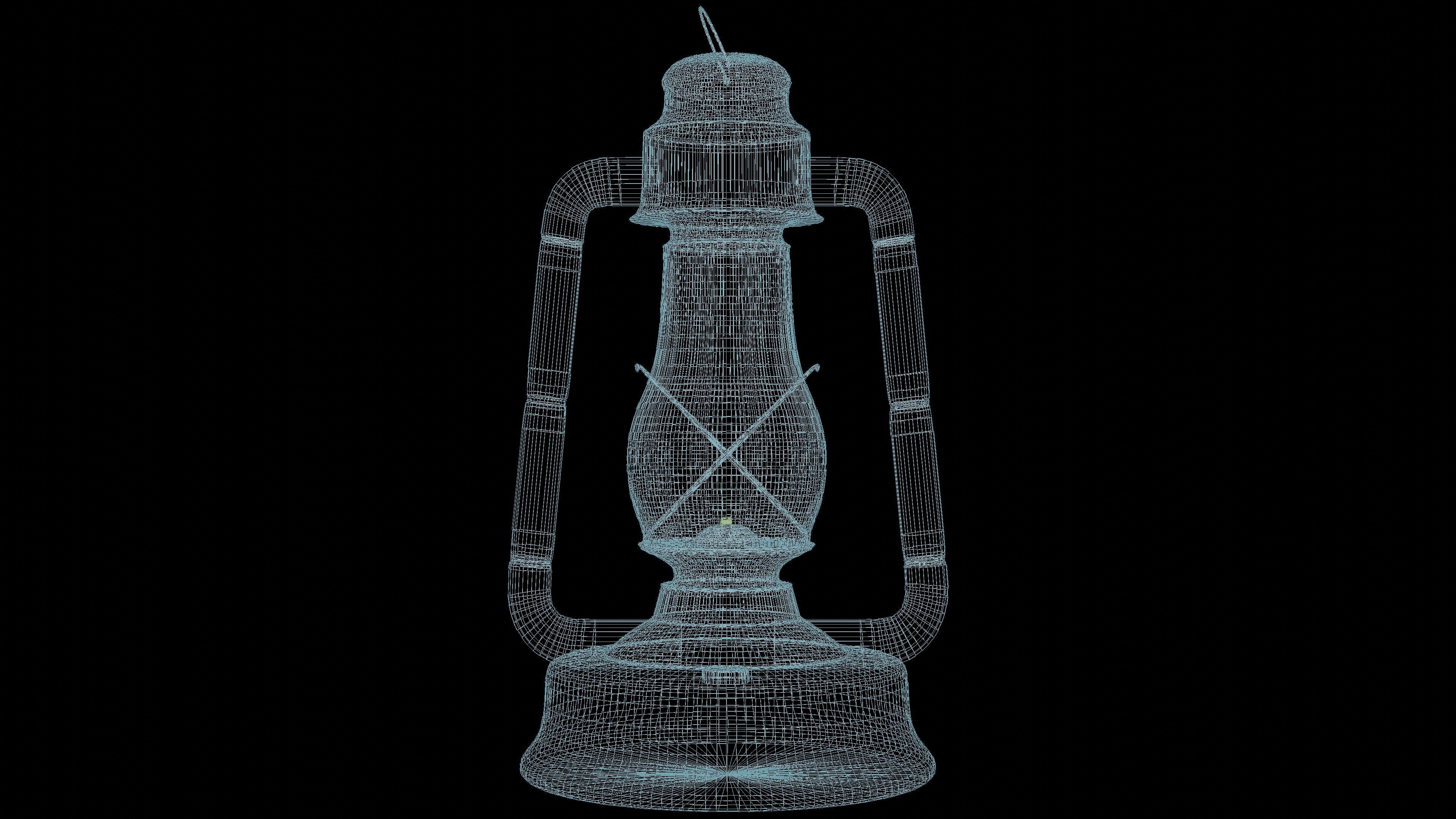 Antique Copper Lantern 3D model_10