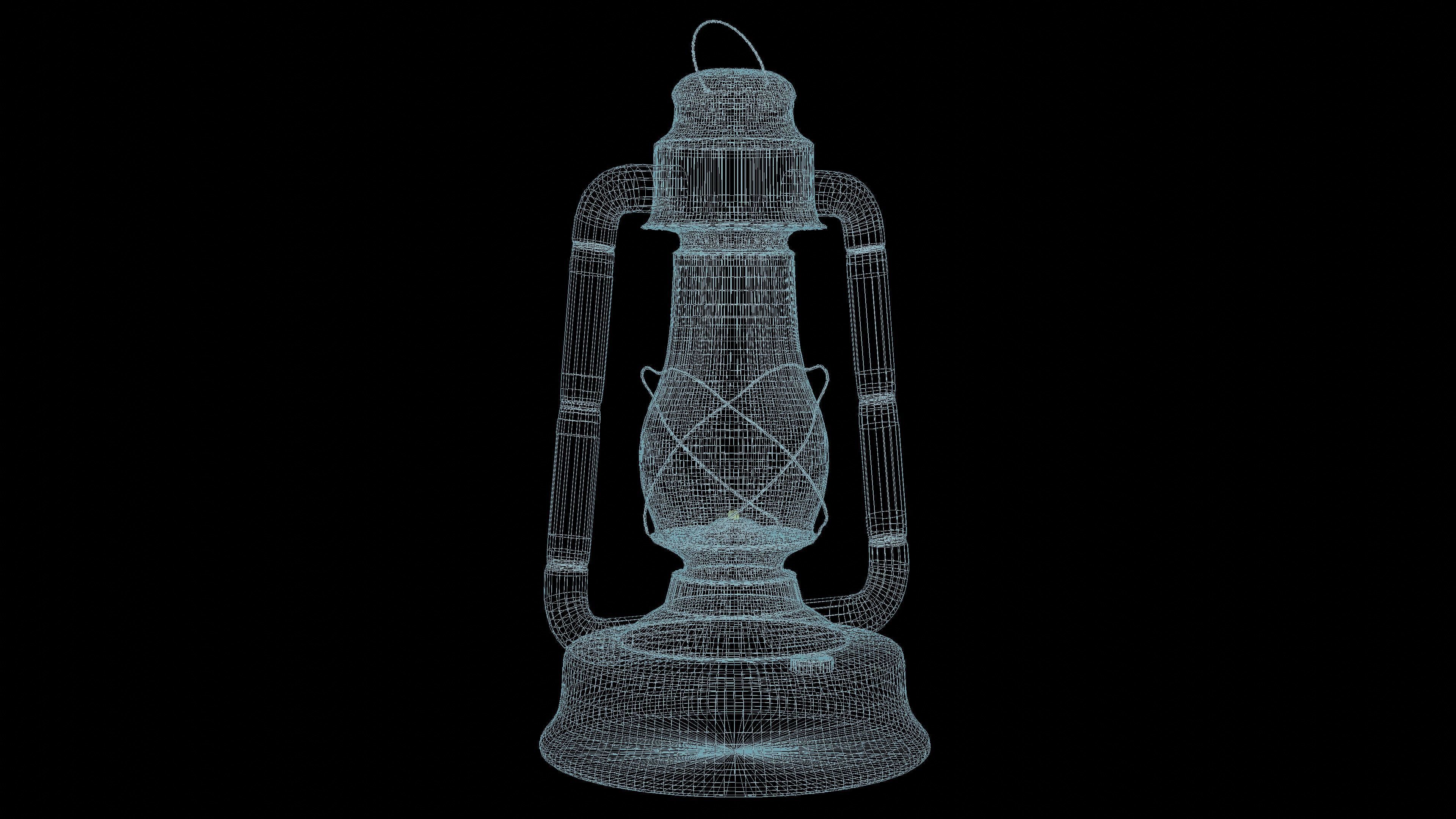 Antique Copper Lantern 3D model_9