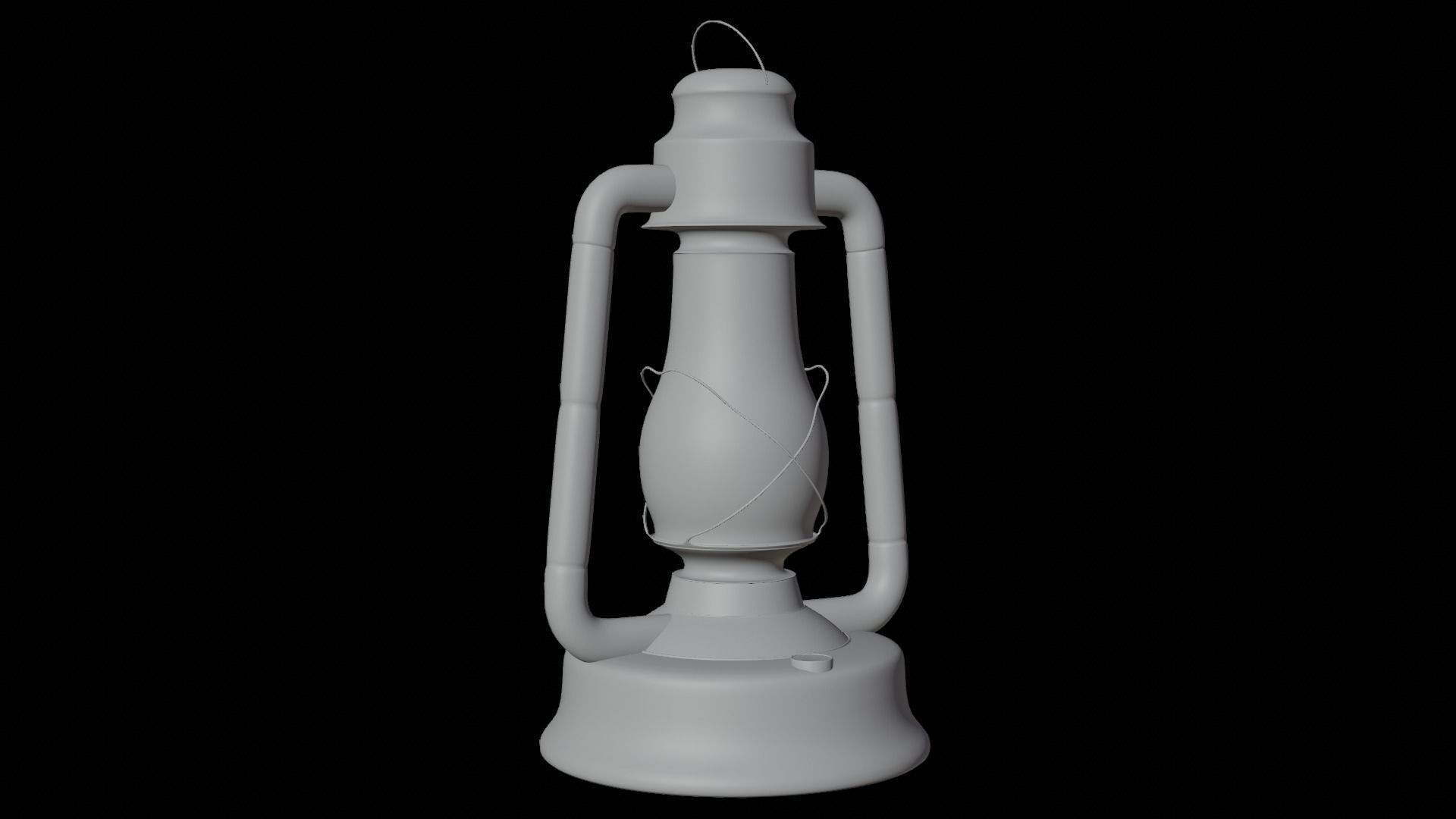 Antique Copper Lantern 3D model_5