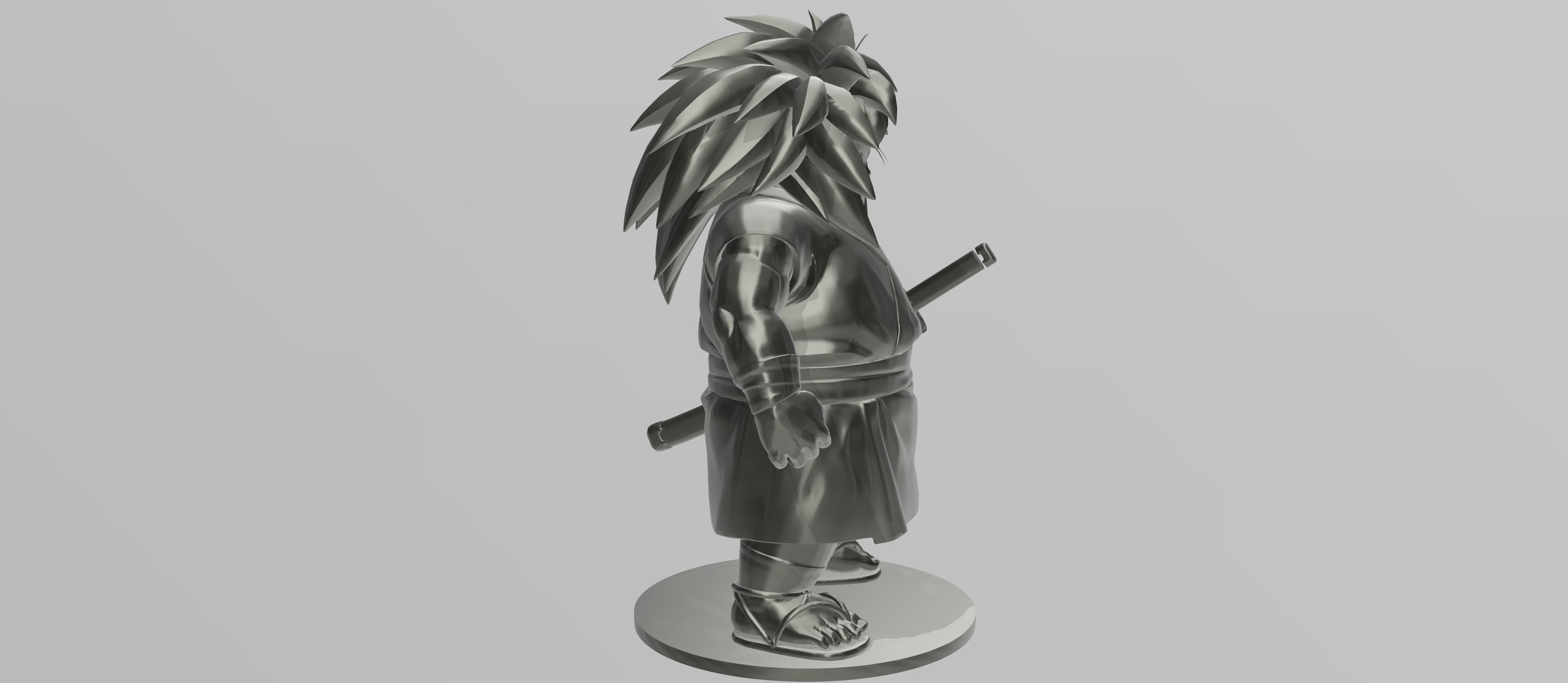 Yajirobe native american statue 3D print model_4