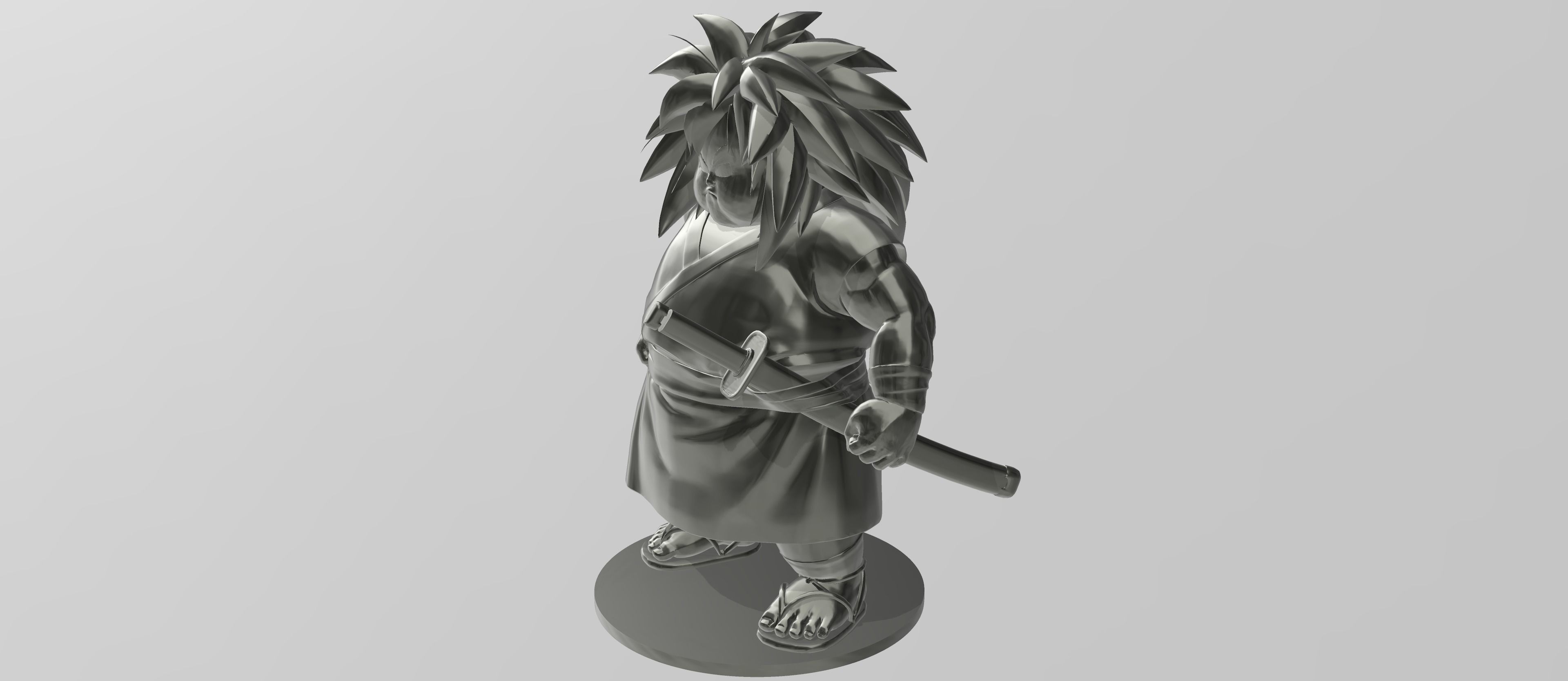Yajirobe native american statue 3D print model_1