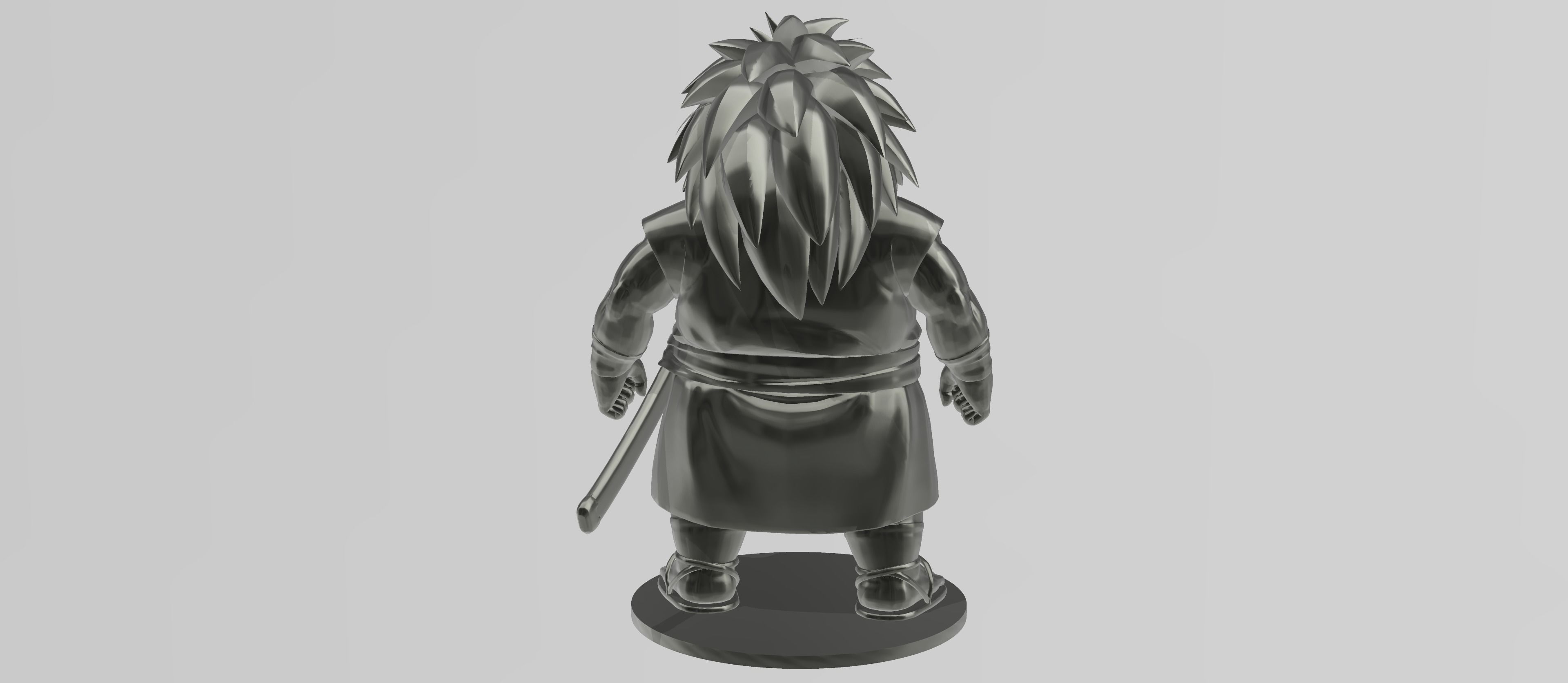 Yajirobe native american statue 3D print model_3