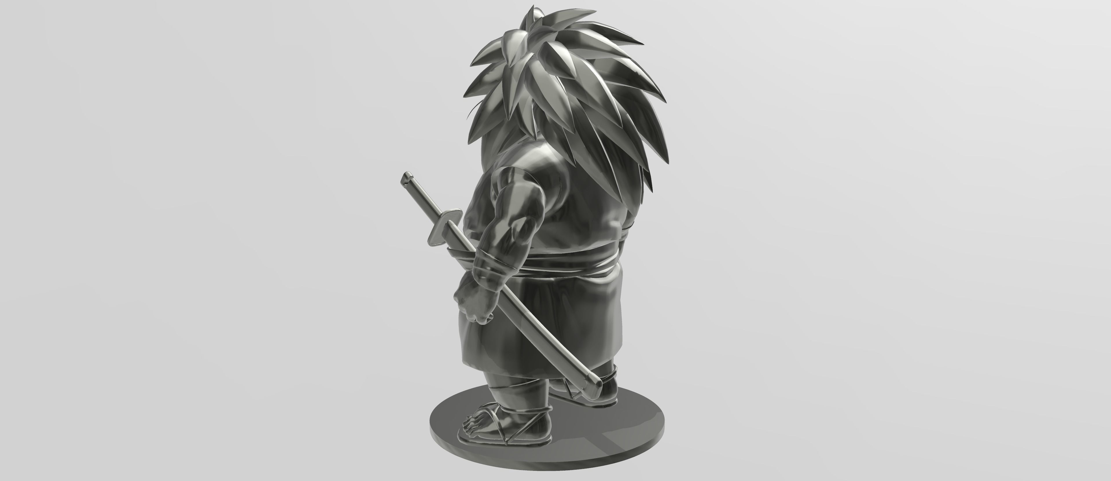 Yajirobe native american statue 3D print model_2
