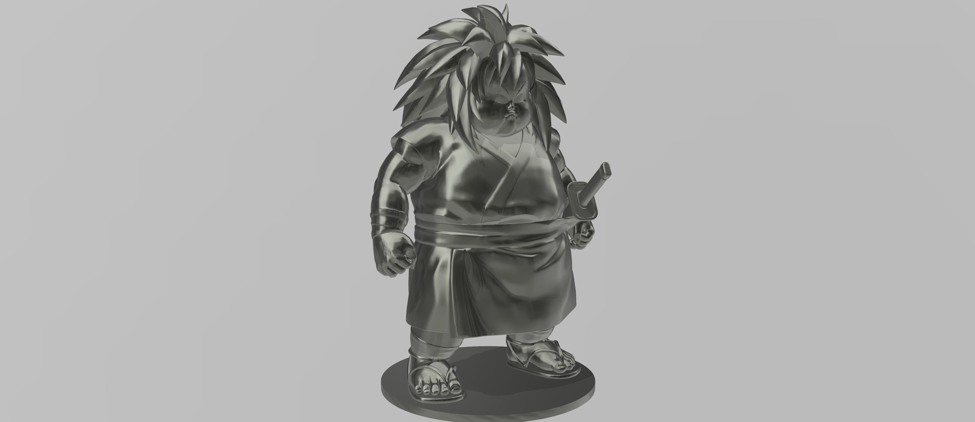 Yajirobe native american statue 3D print model_5