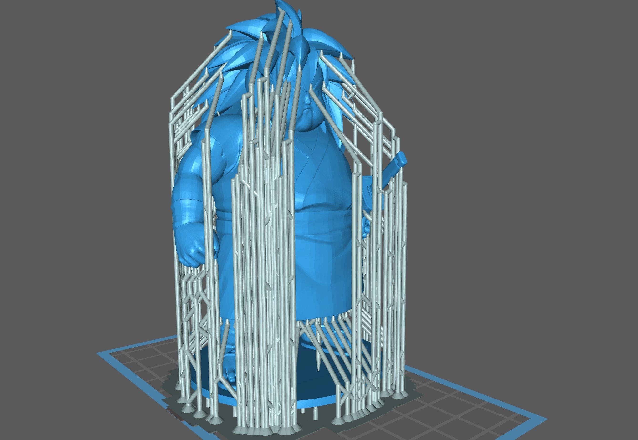 Yajirobe native american statue 3D print model_6