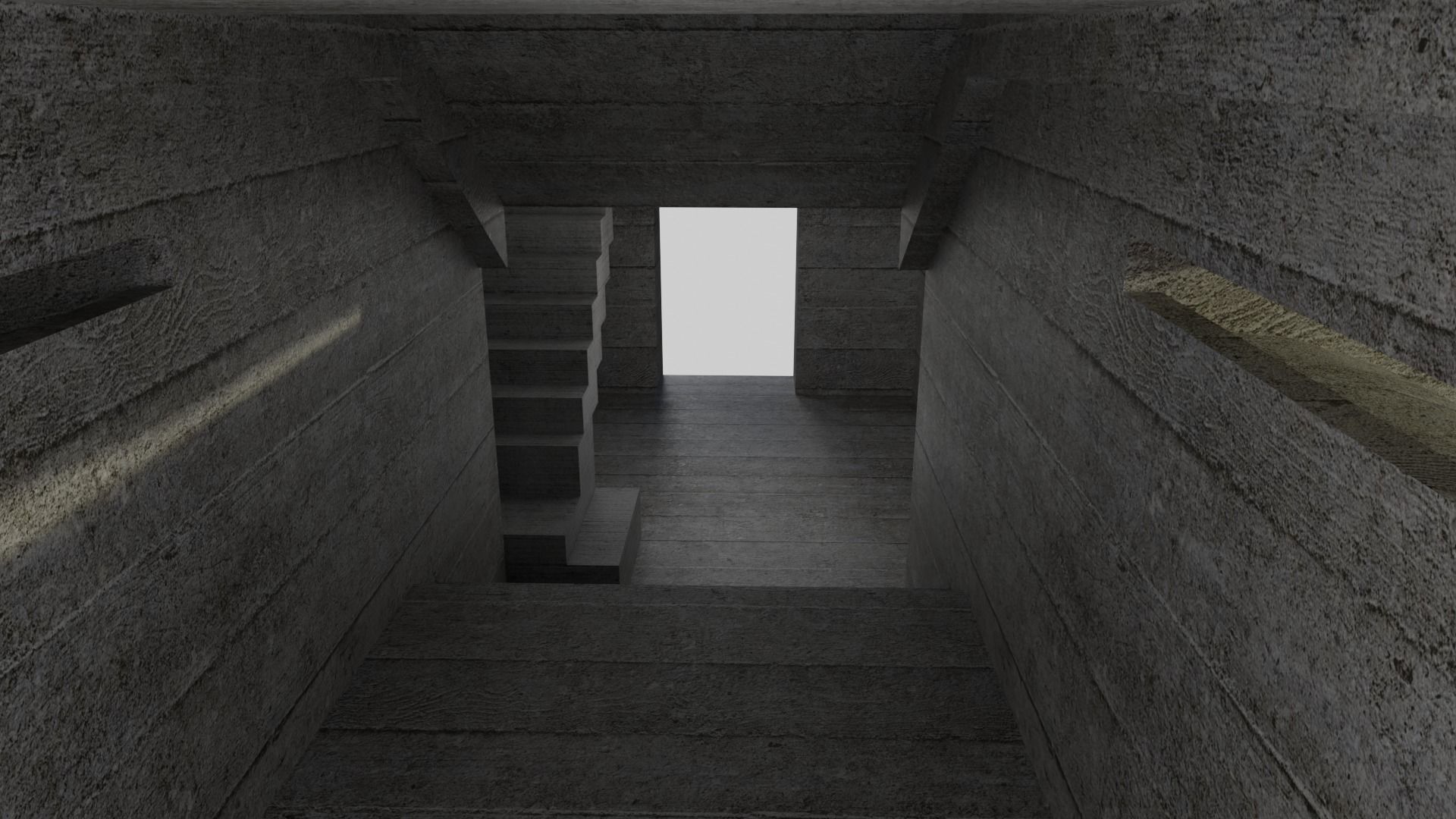 Bunker WW2 Low-poly 3D model_17