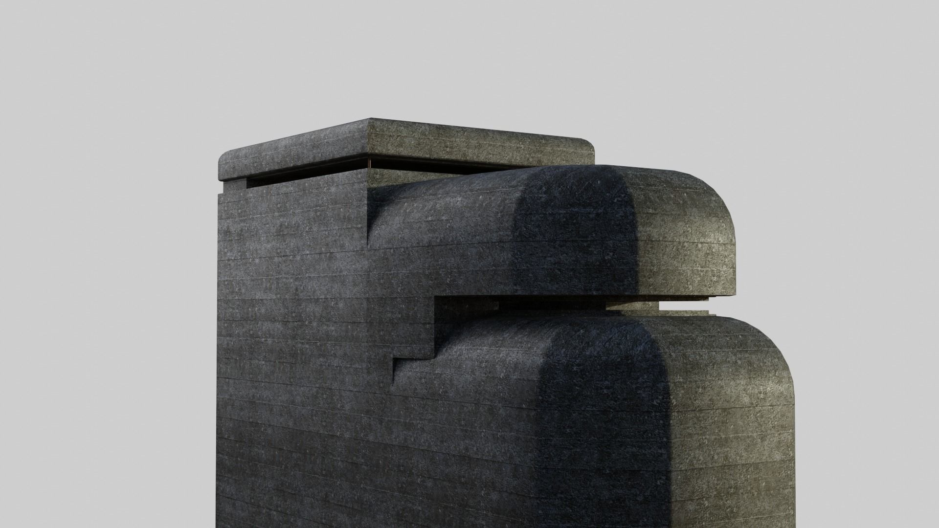 Bunker WW2 Low-poly 3D model_13