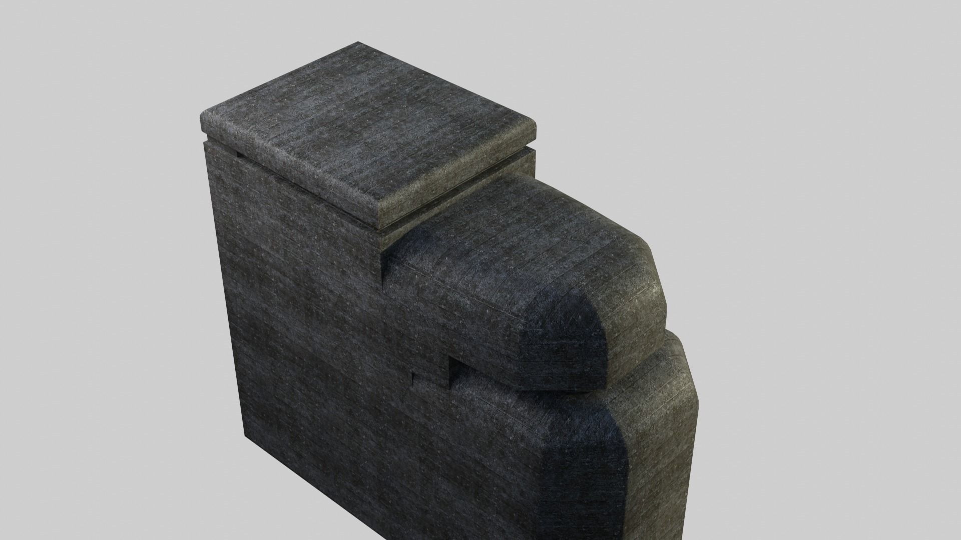 Bunker WW2 Low-poly 3D model_12