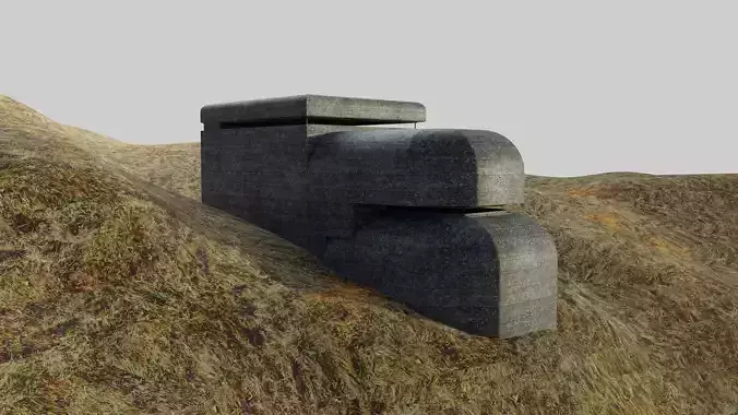 Bunker WW2 Low-poly 3D model