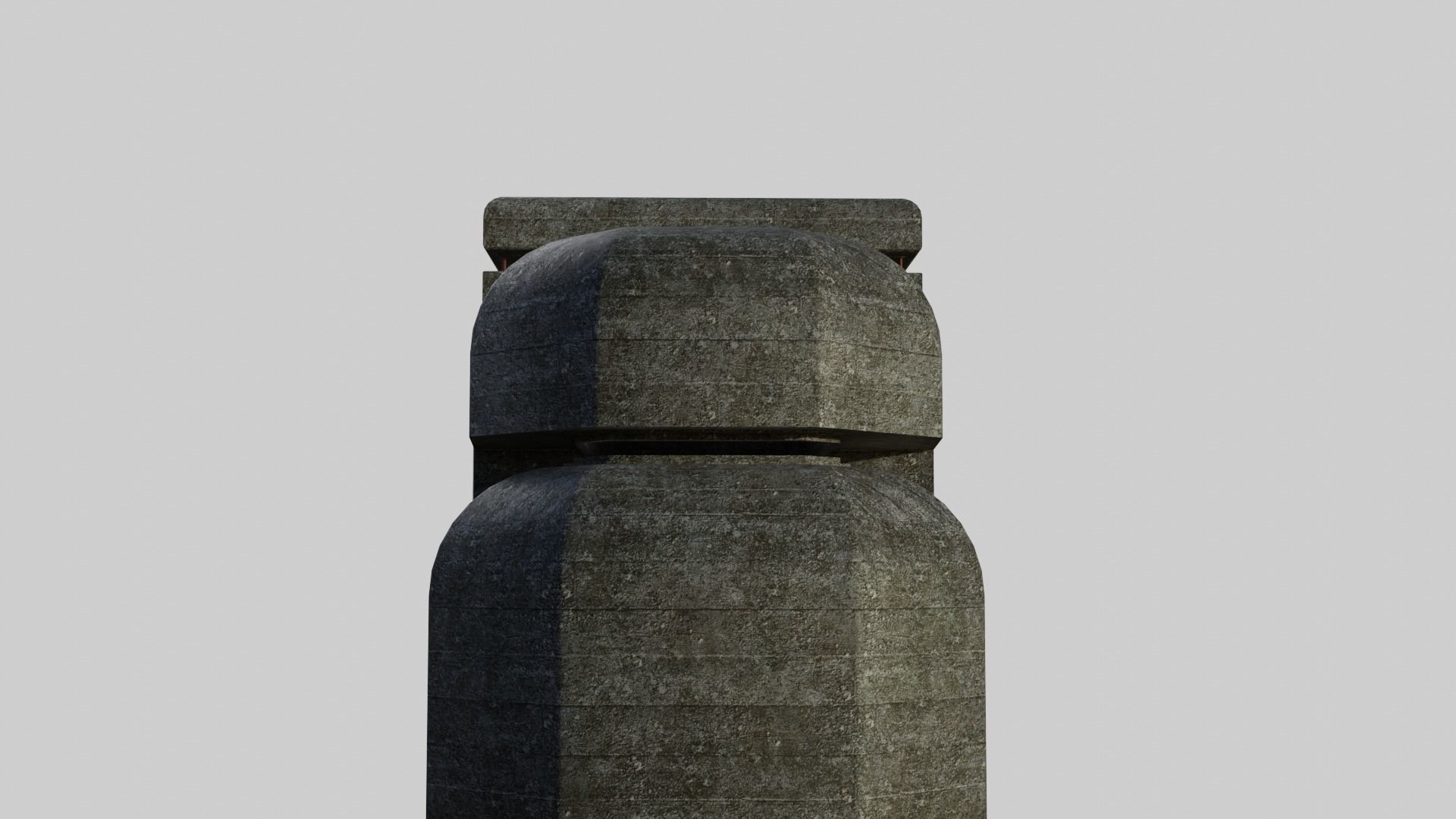 Bunker WW2 Low-poly 3D model_9