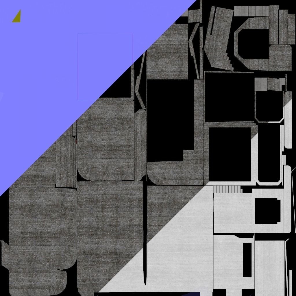 Bunker WW2 Low-poly 3D model_23