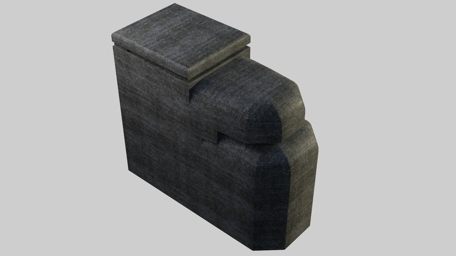 Bunker WW2 Low-poly 3D model_10