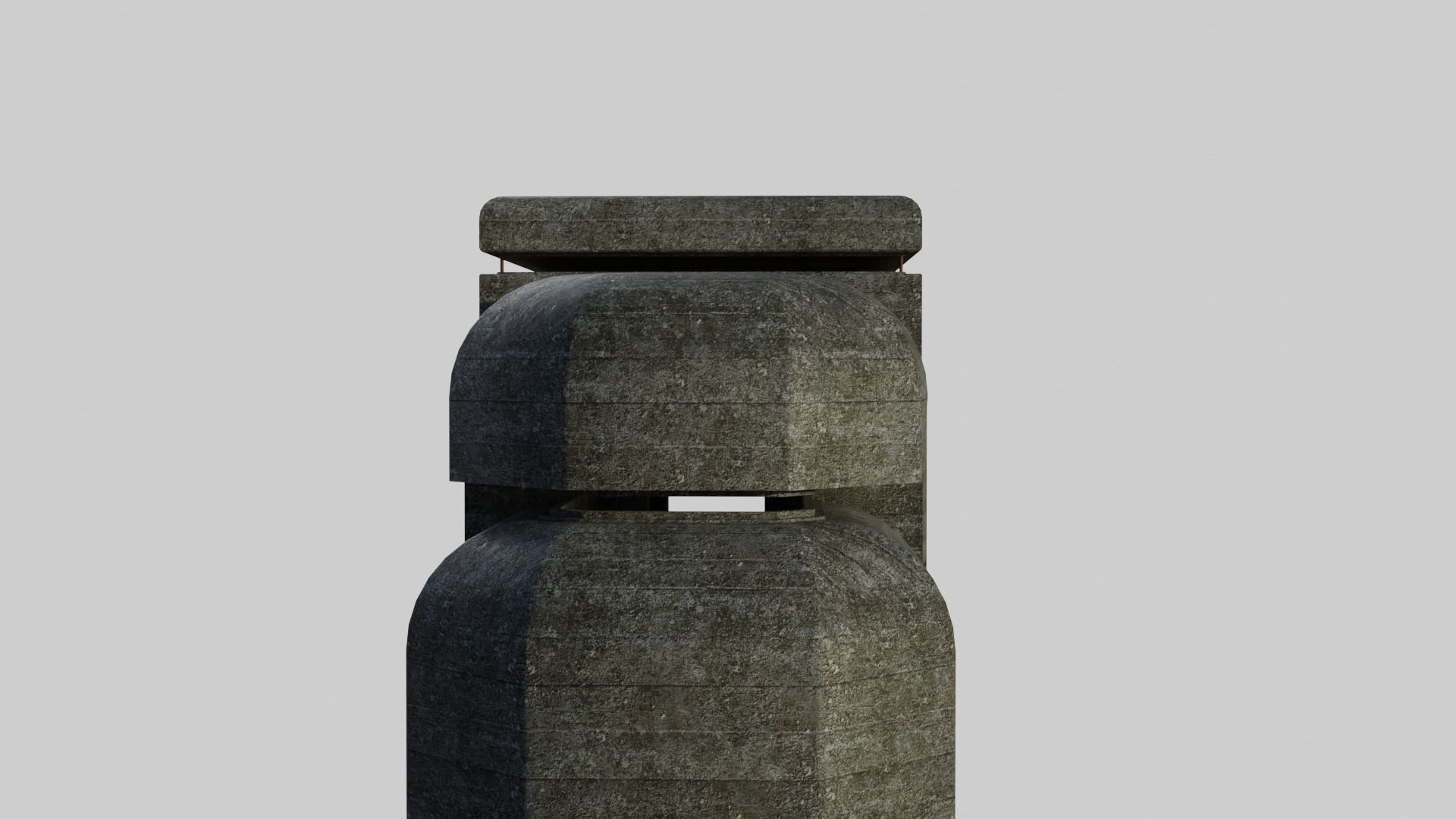 Bunker WW2 Low-poly 3D model_7