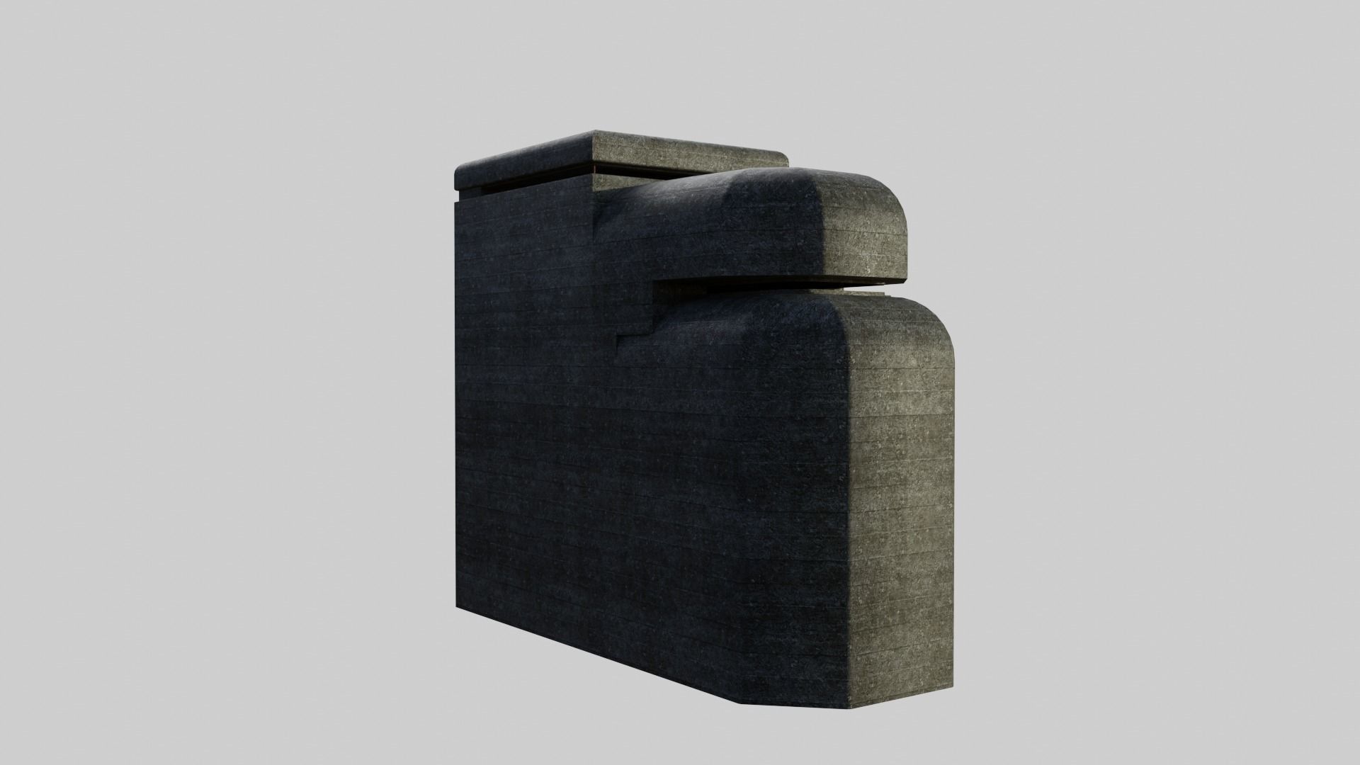 Bunker WW2 Low-poly 3D model_5