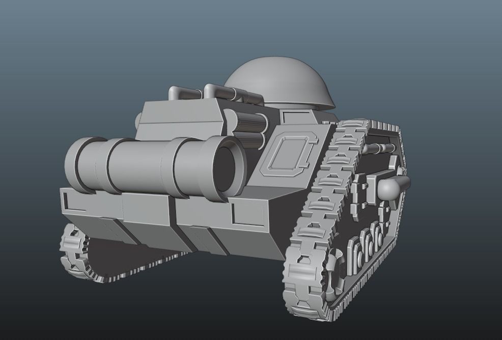 sci-fi tank  3D print model_15
