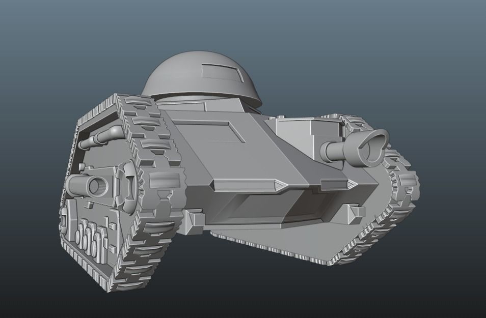 sci-fi tank  3D print model_17