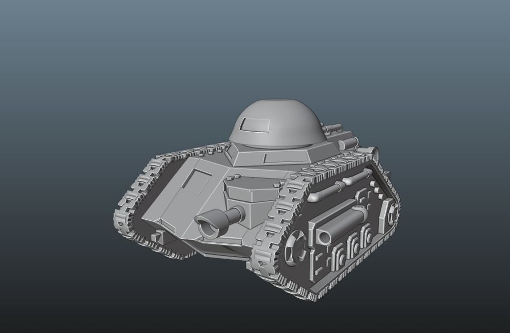 sci-fi tank  3D print model_12