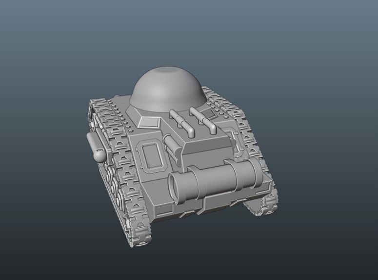 sci-fi tank  3D print model_14