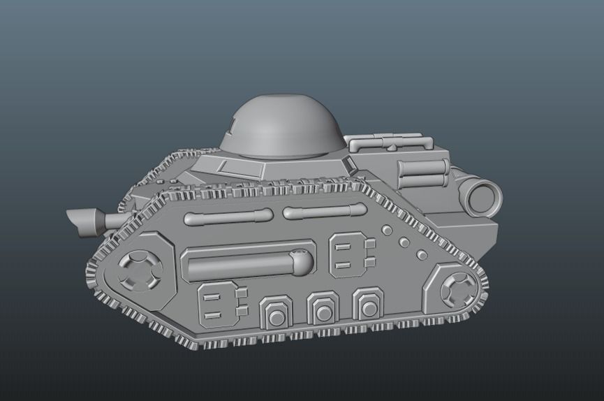 sci-fi tank  3D print model_13