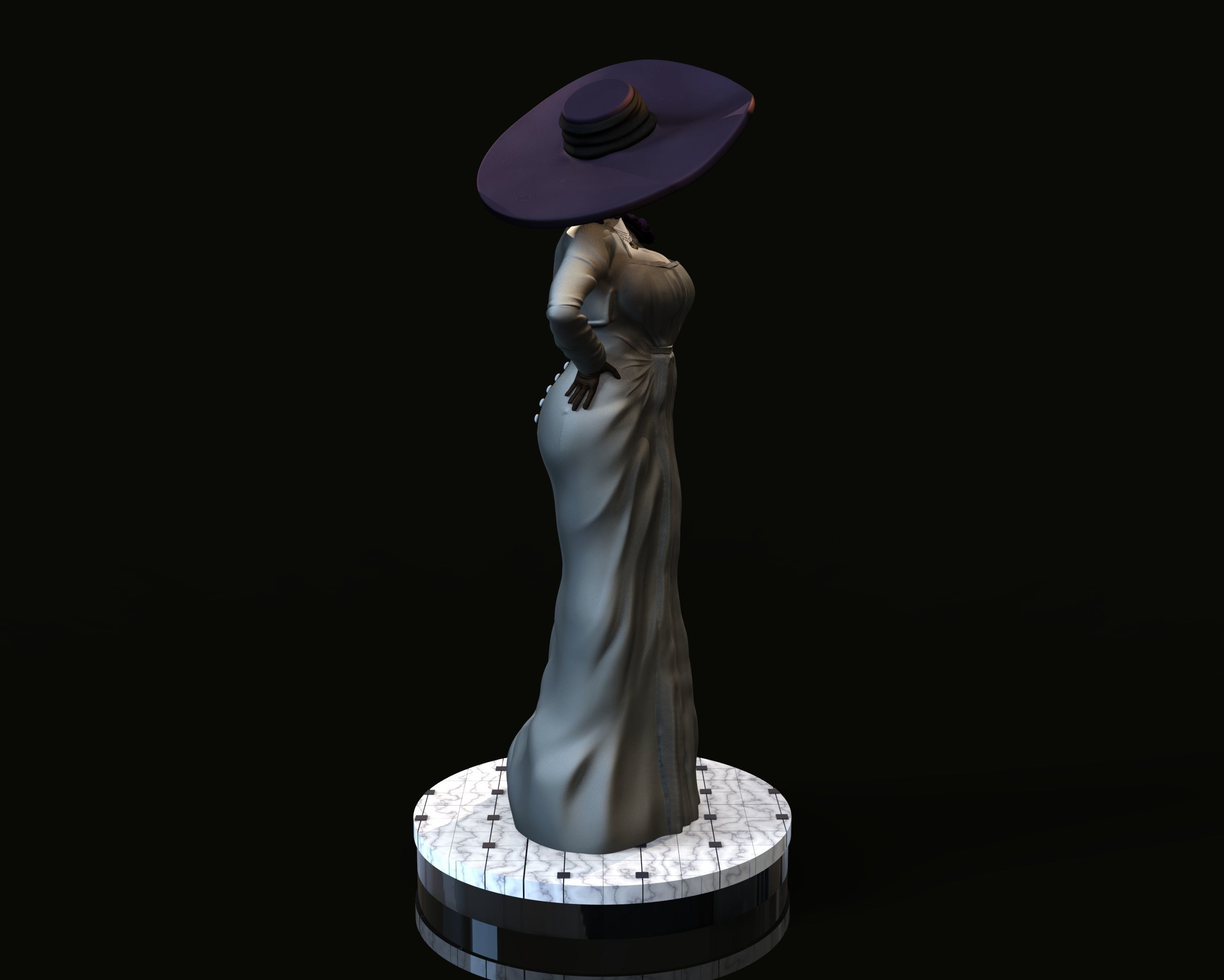 Lady Dumitrescu 3D print model_7