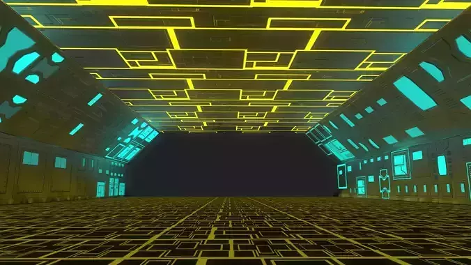 Low Poly Sci-fi Tunnel