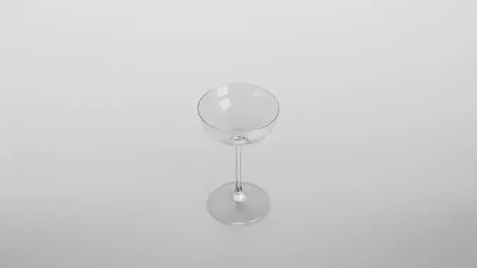 Moscato wine glass Low-poly 3D model