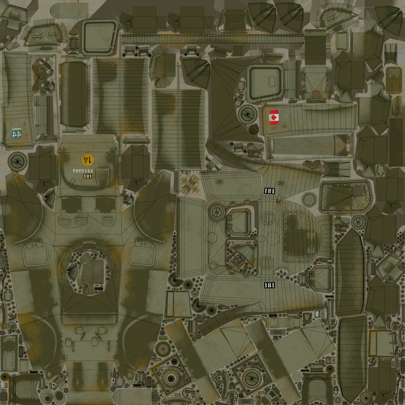 T17E1 Staghound Mk1 Armoured Car PBR Low-poly 3D model_10