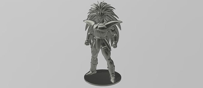 Raditz statue with long hair 3D print model