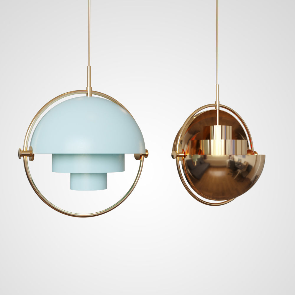 GUBI Multi Lite Pendant hanging lamp 3D model_1