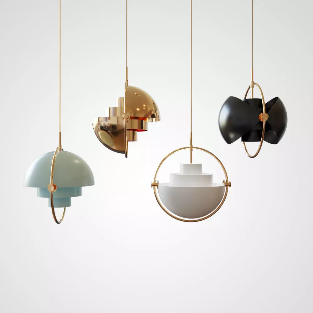 GUBI Multi Lite Pendant hanging lamp 3D model_0
