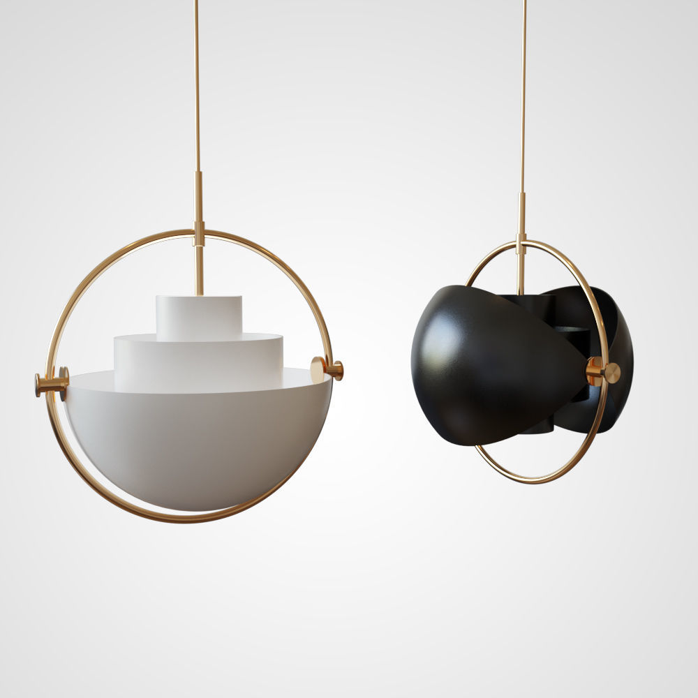 GUBI Multi Lite Pendant hanging lamp 3D model_2