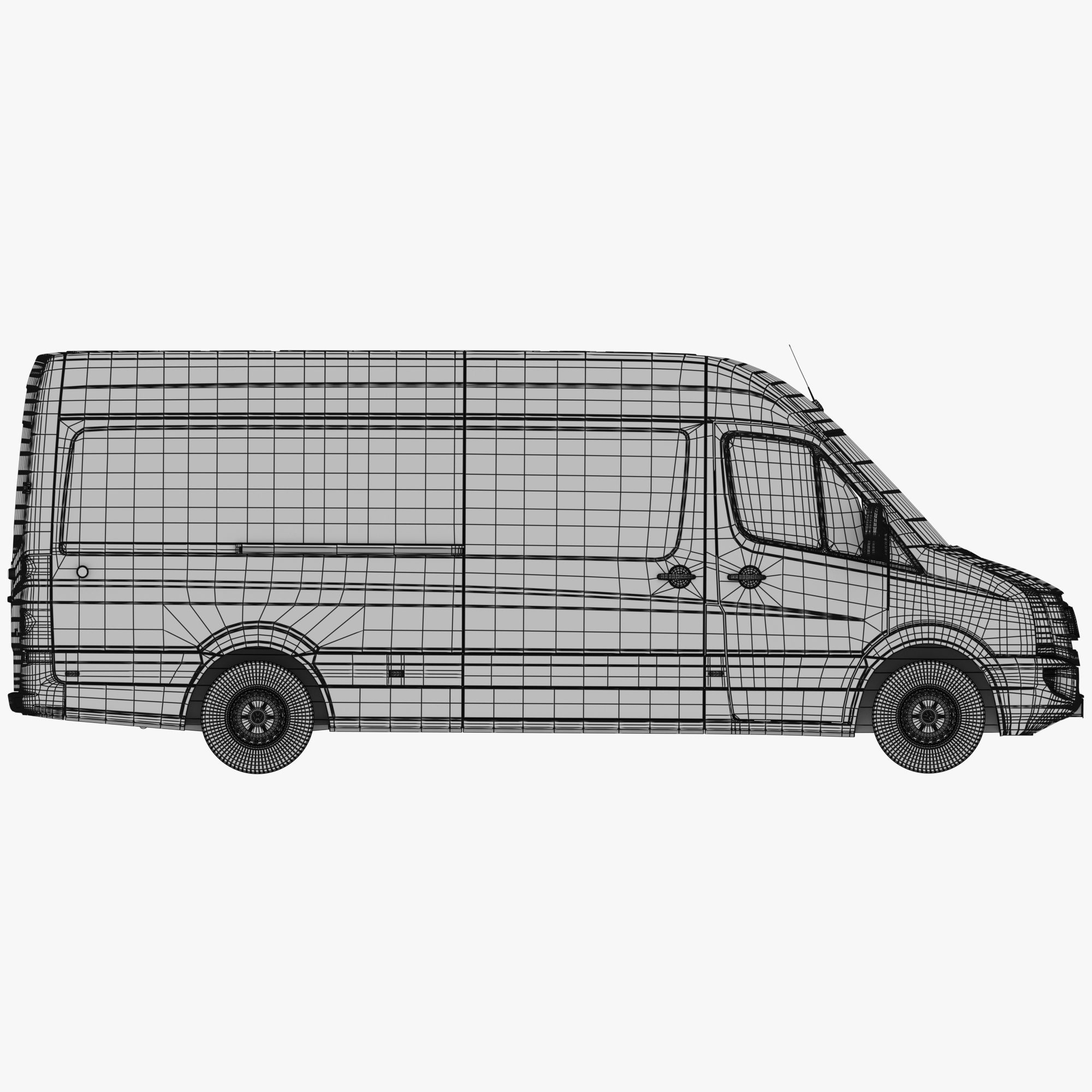 VW Crafter Van 3D model_14