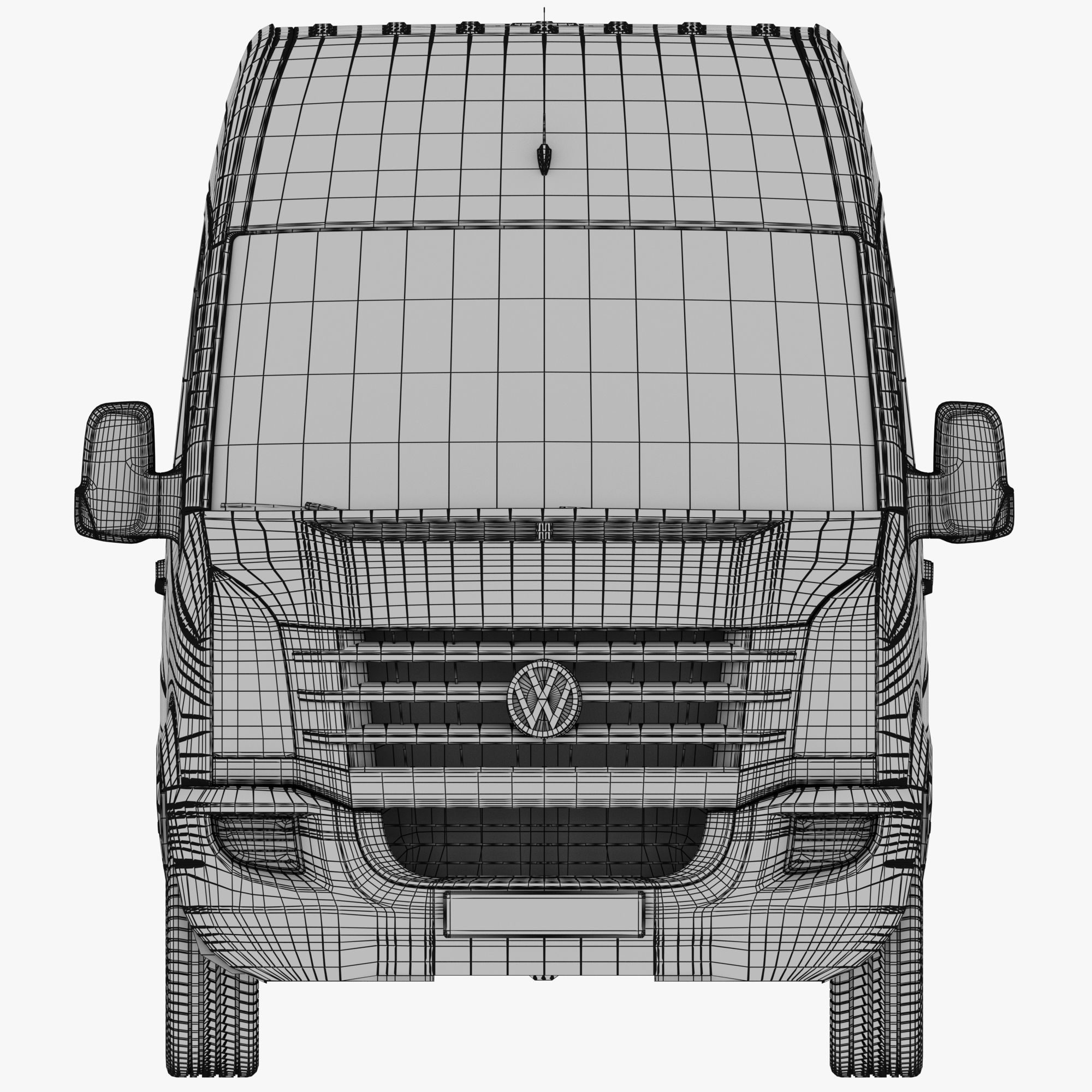 VW Crafter Van 3D model_12