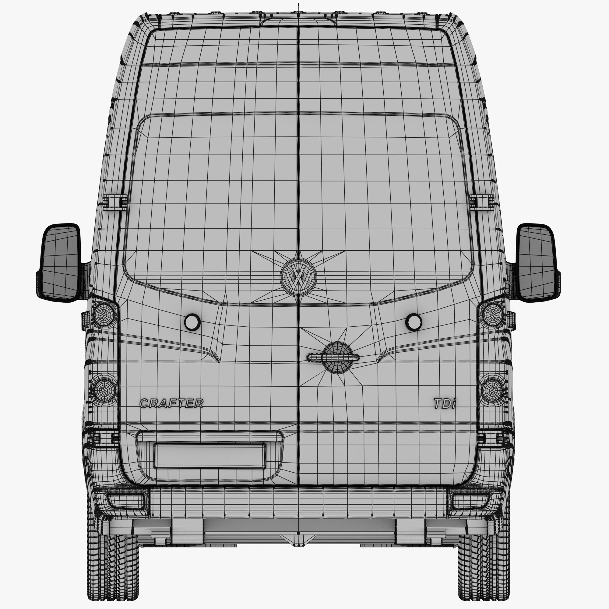 VW Crafter Van 3D model_13