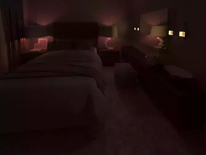bedroom at night