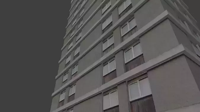 3d home building realistc low poly Low-poly 3D model