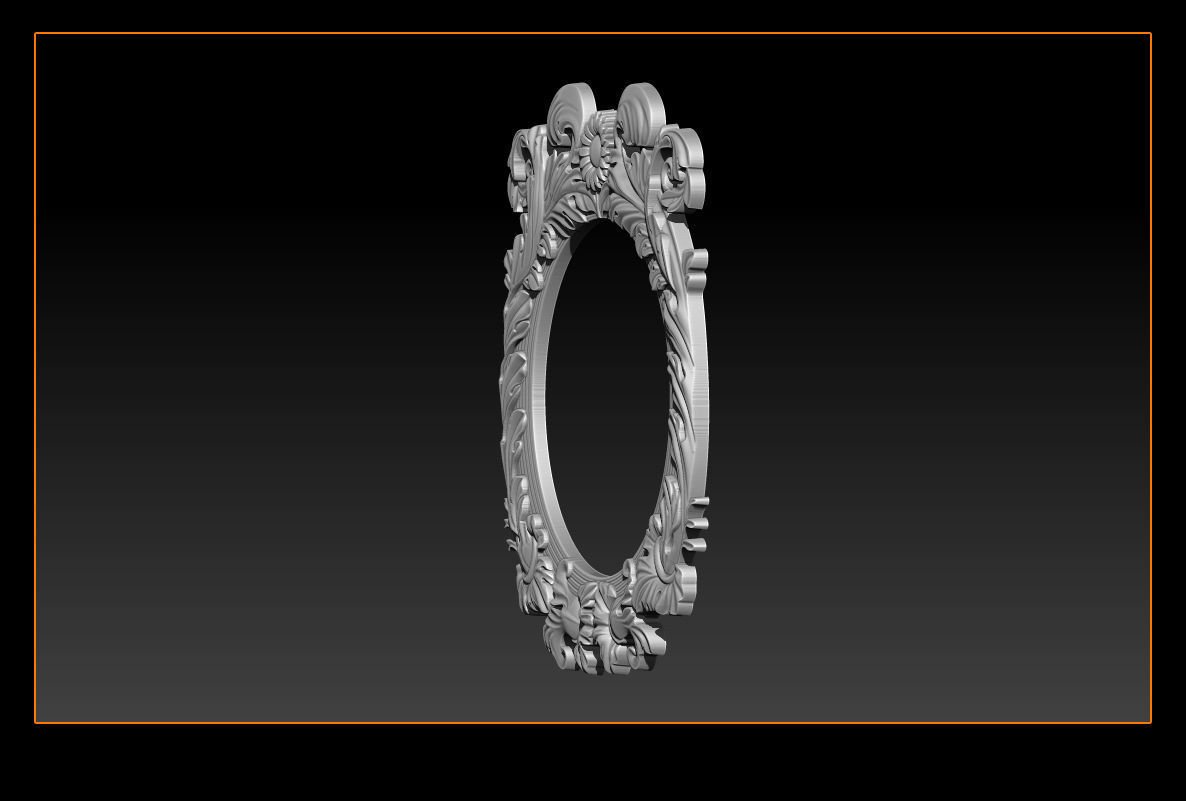 3D Frame - Wood Carving STL Model for CNC Router 3D print model_11