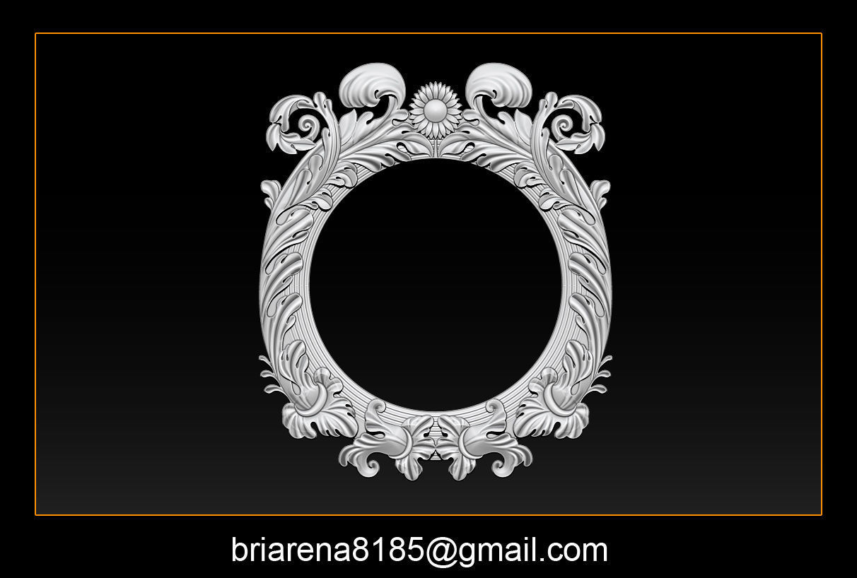 3D Frame - Wood Carving STL Model for CNC Router 3D print model_3