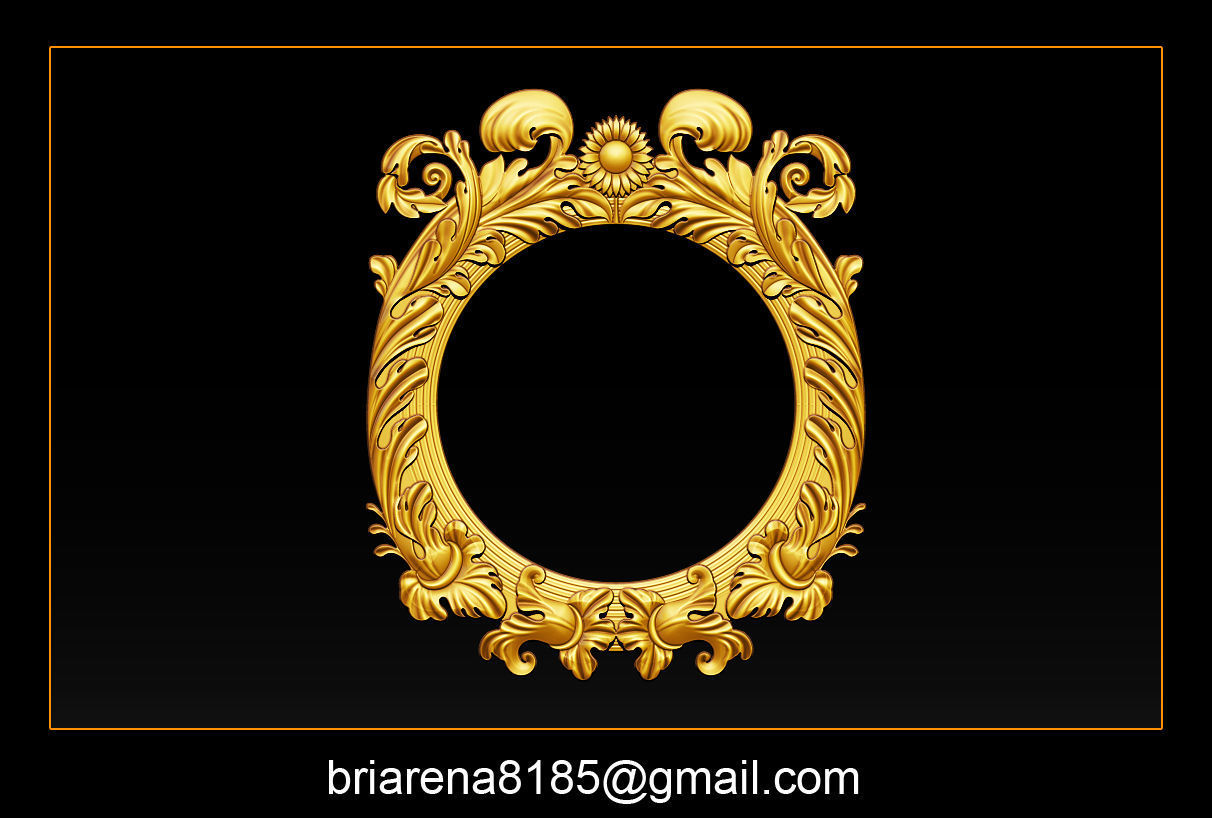 3D Frame - Wood Carving STL Model for CNC Router 3D print model_6