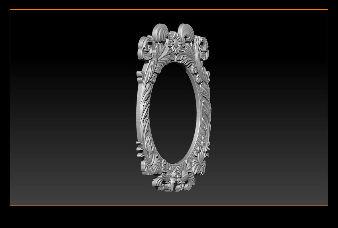 3D Frame - Wood Carving STL Model for CNC Router 3D print model_13