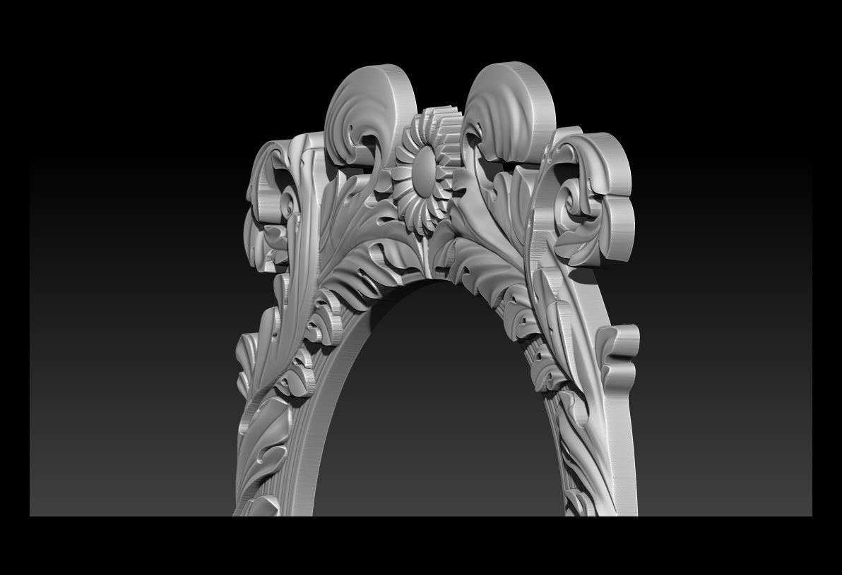 3D Frame - Wood Carving STL Model for CNC Router 3D print model_16