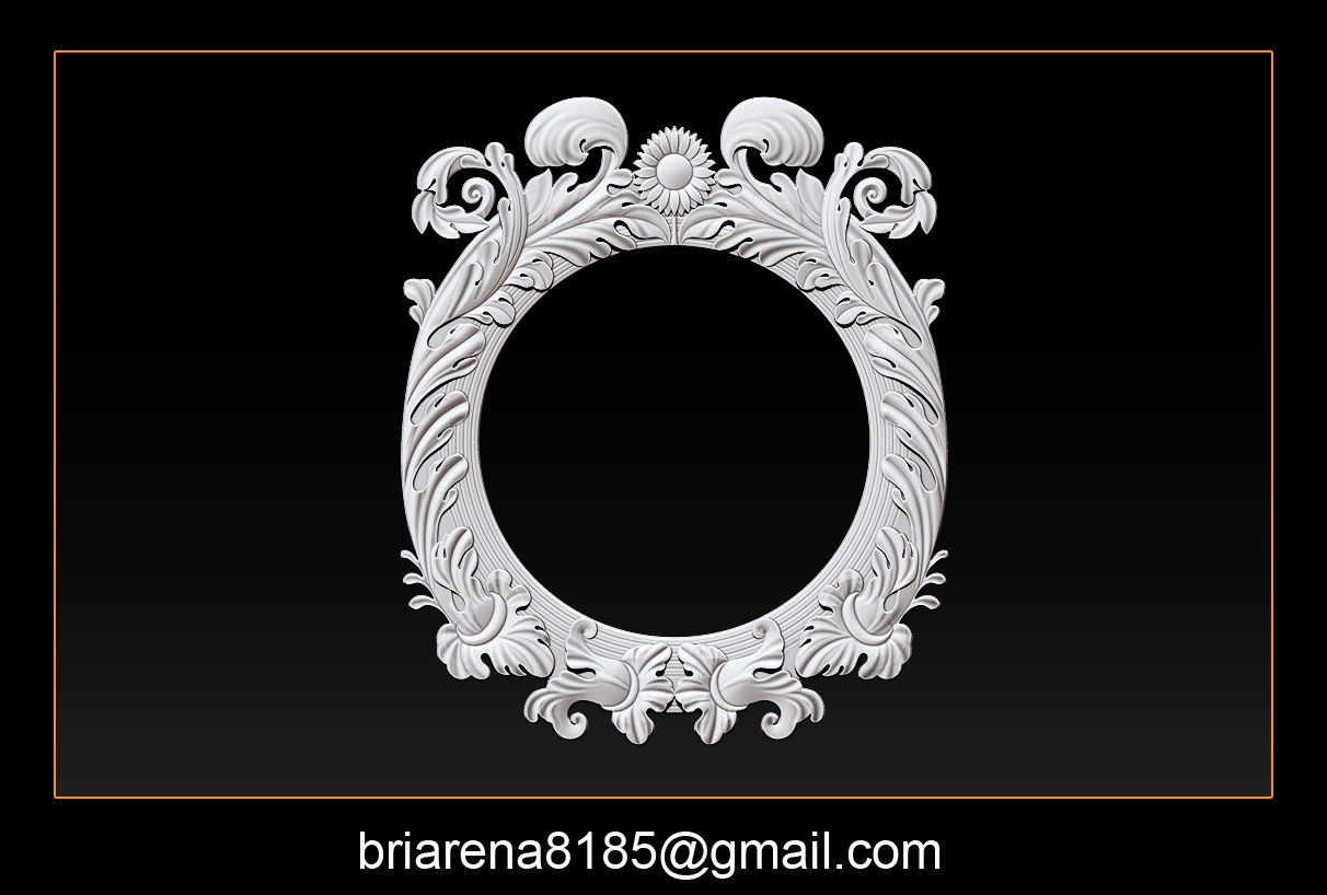 3D Frame - Wood Carving STL Model for CNC Router 3D print model_5