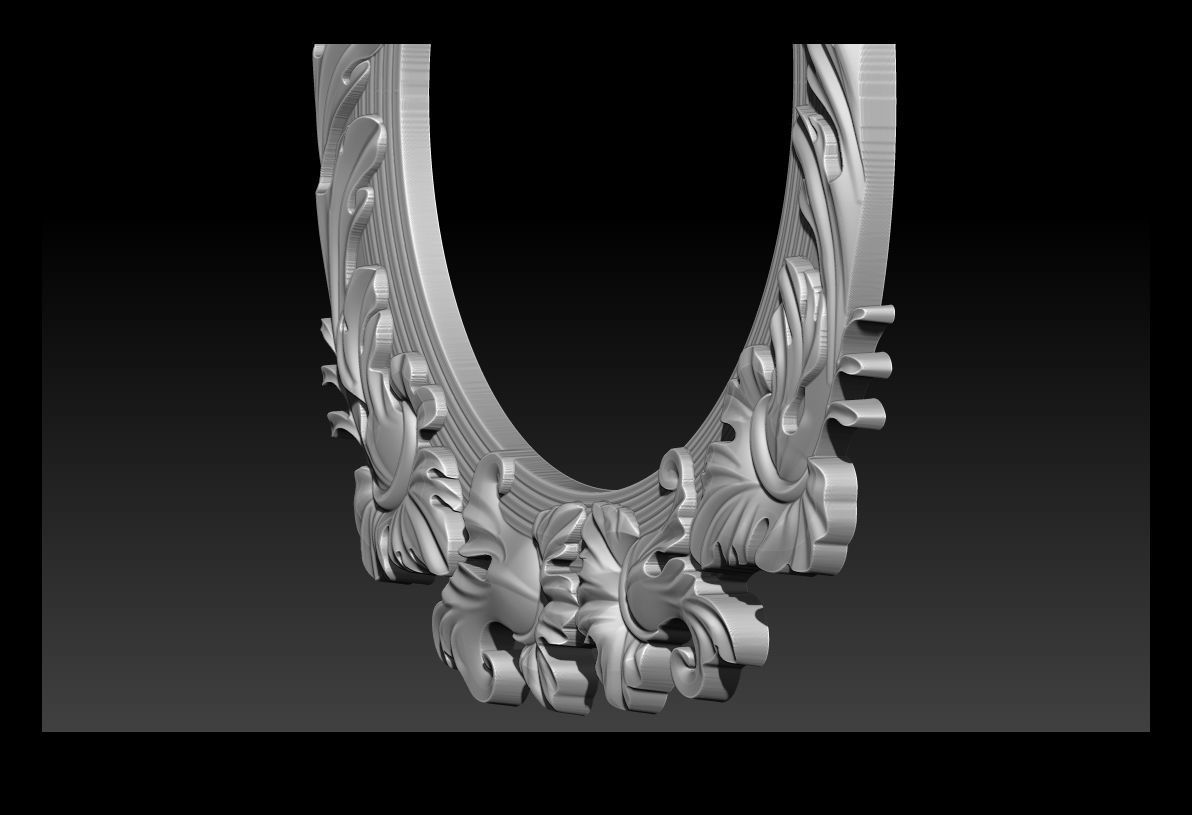 3D Frame - Wood Carving STL Model for CNC Router 3D print model_15