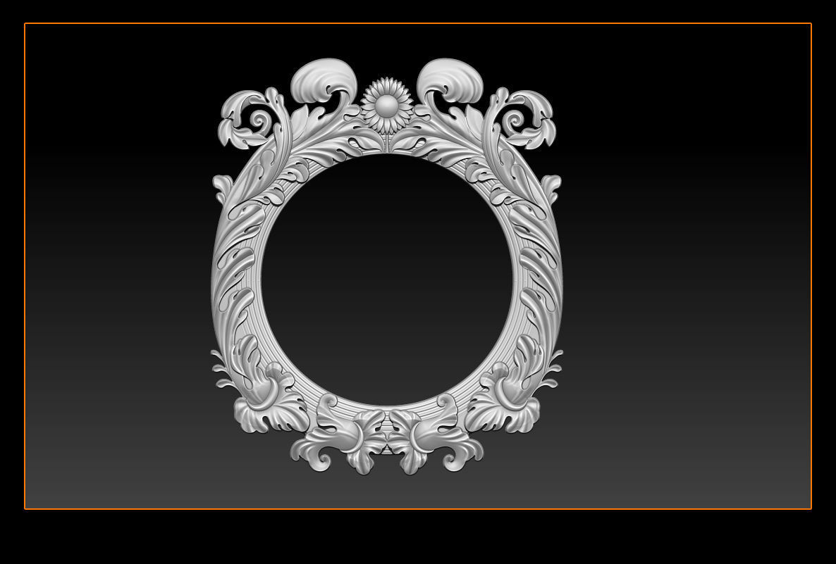 3D Frame - Wood Carving STL Model for CNC Router 3D print model_12