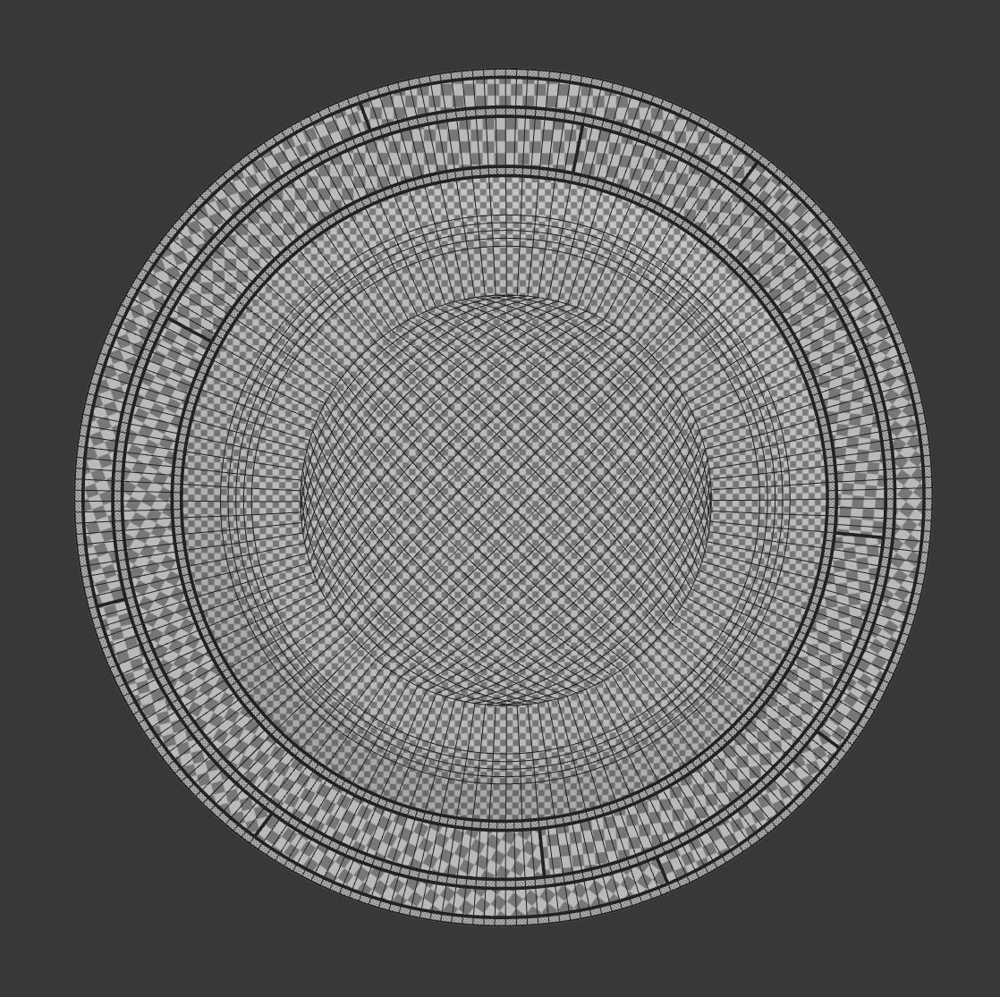 Modern marble mirror  3D model_4