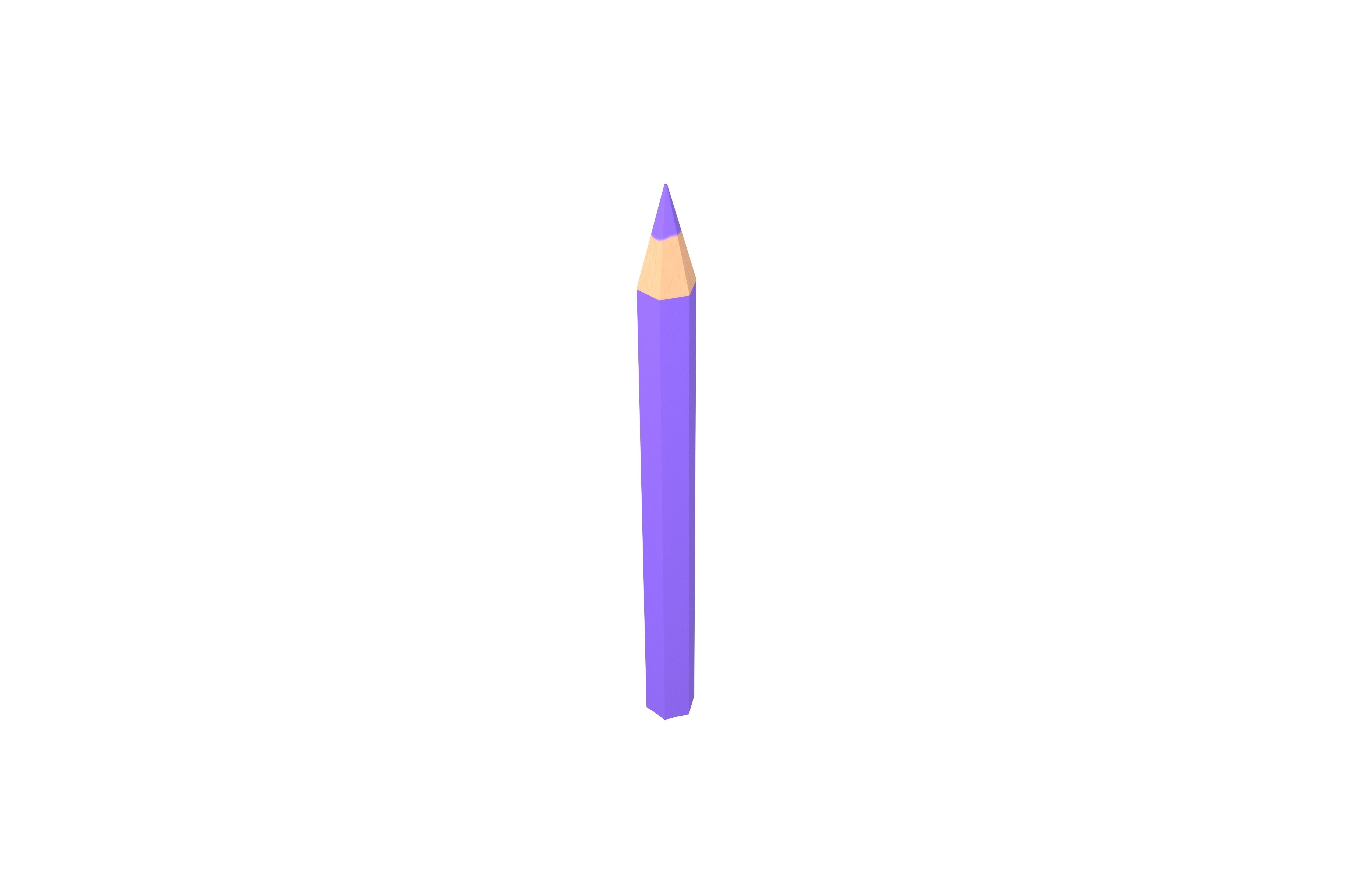 Colored Pencils v1 008 Low-poly 3D model_3